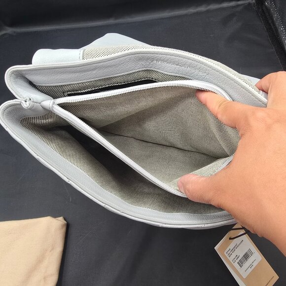 Rebecca Minkoff Light Gray Chevron Shoulder Bag - Picture 12 of 14